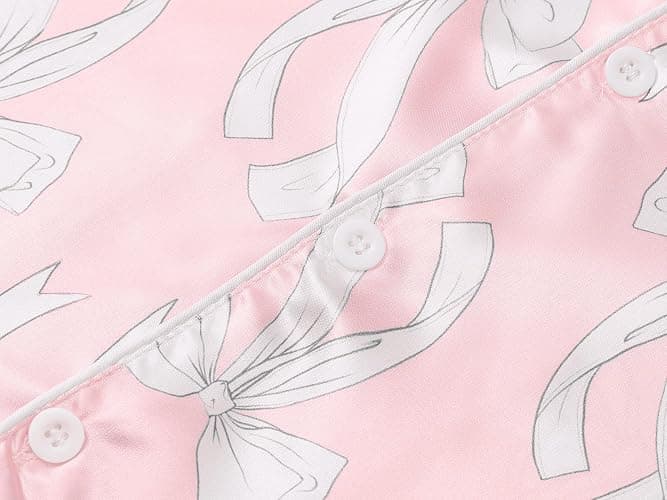 Topgal Satin Pajamas for Girls Coat Style Unicorn & Cat Silky Button Down PJ Set Size 6-16 thumbnail 3