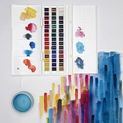 Winsor & Newton Cotman Watercolor Paint Set, Studio Set, 45 Half Pan w/ Brush thumbnail 2