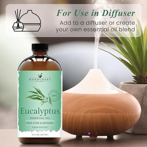 Handcraft Blends Eucalyptus Essential Oil in Glass Bottle – Huge 16 Fl Oz – 100% Pure and Natural – Premium Grade Oil for Diffuser and Aromatherapy, Skin, Massage, Candle and Soap Making Fragrance thumbnail 4