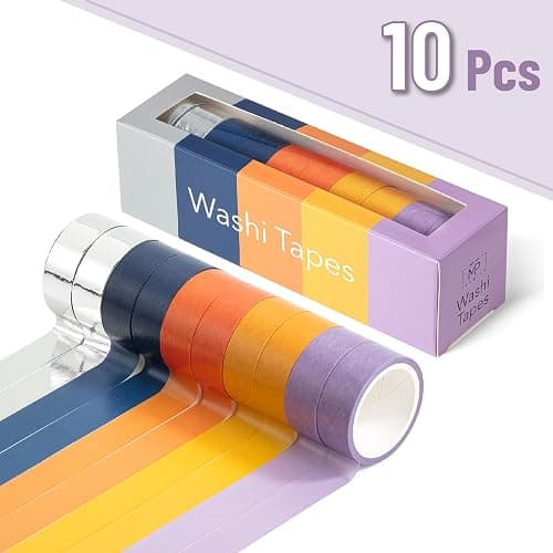 Mr. Pen- Washi Tape Set, 10 Rolls, 5 Yards/Roll, Washi Tape for Scrapbook | Arts, Crafts, Journals and Planners, Autumnal Reverie thumbnail 2