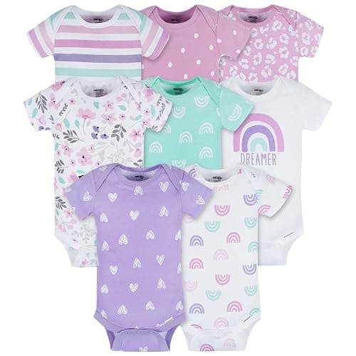 Onesies Brand Baby Girls' 8-pack Short Sleeve Mix & Match Bodysuits - Image 1