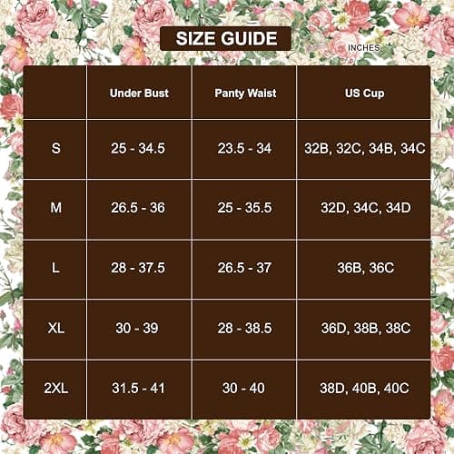 HELLOLAGIRL Women Sexy Lingerie Set Champagne Floral Sexy Sheer Embroidered Lingerie Set thumbnail 7