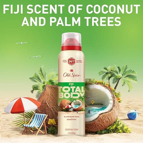 Old Spice Whole Body Deodorant Spray for Men, Aluminum Free, Fiji Scent, 24/7 Odor Protection, 24/7 Lasting Freshness, Dermatologist Tested, Gentle on Skin, Safe to Use All Over, 3.5 oz thumbnail 6