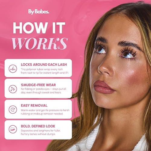 ByBabes Peptide Tubing Mascara For Volume & Length | Waterproof, Smudge-Proof, Long-Lasting Lash Enhancer | Advanced Tubing Technology & Peptide Infusion for Lash Growth - Black Mascara thumbnail 6
