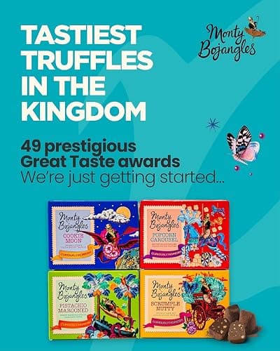 Monty Bojangles Cocoa Dusted Truffles Gift Tower (3 x 100g Pack)- 3 Luxury Chocolate Truffle Boxes - Choccy Scoffy, Scrumple Nutty & Flutter Scotch- The Perfect Chocolate Gift Box Selection thumbnail 5