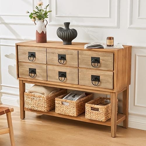 VILSSOVY Wicker Storage Basket, Hyacinth Storage Baskets for Organizing, Large Wicker Baskets for Storage, Woven Basket for Bedroom, Living Room(12.6"x8.66"x6.3") thumbnail 8