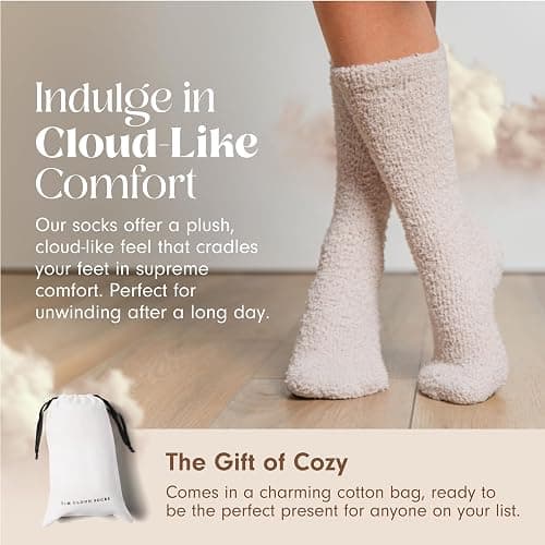 Unboxme Gifts Warm & Cozy Ultra-Luxe Cloud Sock for Women & Men - Super Soft Luxurious Fabric Sleep Socks thumbnail 2