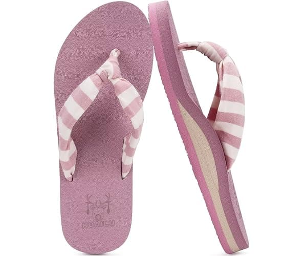 KuaiLu Flip Flops for Women with Arch Support Yoga Mat Comfortable Summer Beach Walking Thong Cushion Sandals Slip On Indoor Outdoor - Image 1