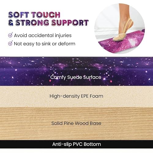 GYMAX 7FT/9FT Folding Gymnastics Balance Beam, Professional Training Beam with Carry Handles, Solid Wood Base and Anti-slip Bottom, Floor Gymnastics Equipment for Home Gym thumbnail 3