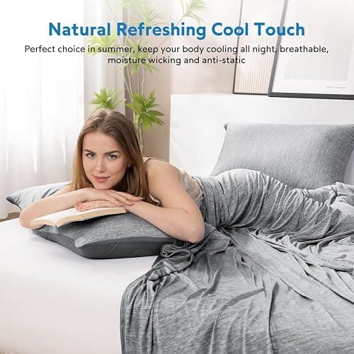 HOMFINE Cooling Blankets for Hot Sleepers - Summer Blanket Thin Lightweight Breathable Soft Double Side Enhanced Cooling for Bed Couch Sofa, Keep Cool for Night Sweats (Black, 60 x 80 inches) thumbnail 2