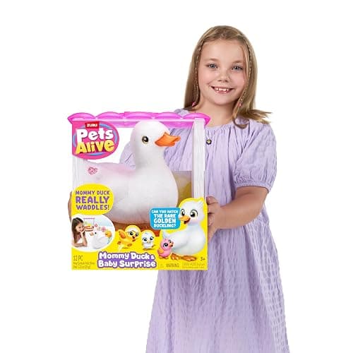 Pets Alive Mommy Duck & Baby Surprise by ZURU Nurturing Play Surprise Hatching Interactive Girls' Toy. thumbnail 6