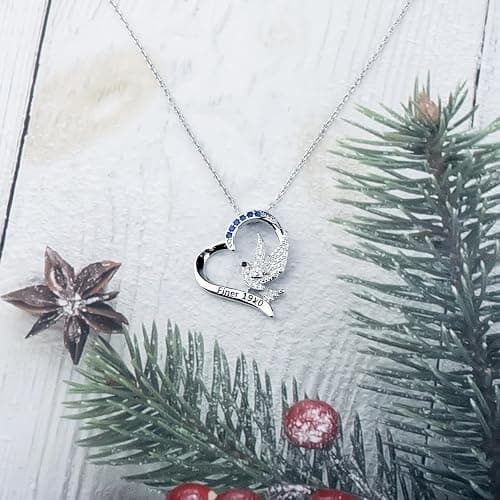 CENWA Dove Finer Women Rhinestone Necklace Zeta Greek Sorority Jewelry Gift for Finer Women thumbnail 6