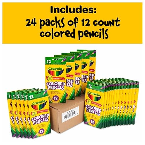 Crayola Bulk Colored Pencils for Kids (24pk) - 12 Assorted Colors, Art Supplies For Crafts & Coloring Books, Bulk Preschool & Kindergarten Classroom Supplies (Packaging May Vary) thumbnail 3