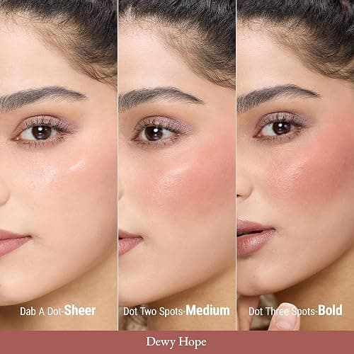 Exmiloo Liquid Blush for Cheeks, Lightweight Liquid Blush for a Natural Look, Buildable & Smooth Sheer Dewy Finish, Vegan & Cruelty-Free, Dewy Hope thumbnail 4