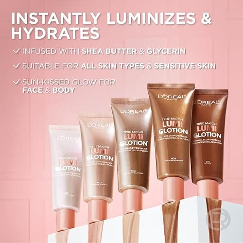 L'Oreal Paris Makeup True Match Lumi Glotion, Natural Glow Enhancer, Illuminator Highlighter, Bronzing Drops For a Sun-Kissed Glow, 903 Medium - 1.35 Fl Oz (Pack of 1) - 903 Medium thumbnail 6