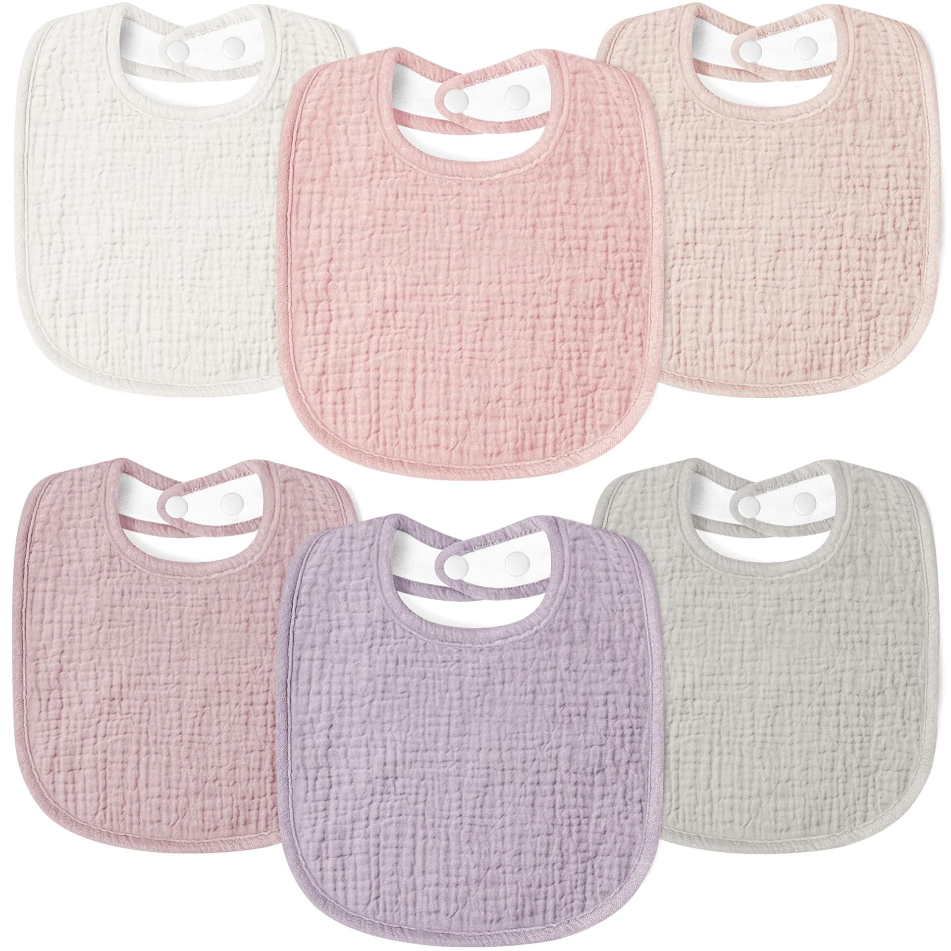 Susurration Muslin Baby Drool Bibs Soft Square Adjustable Baby Bandana Bibs for Unisex Girls & Boys - Image 1