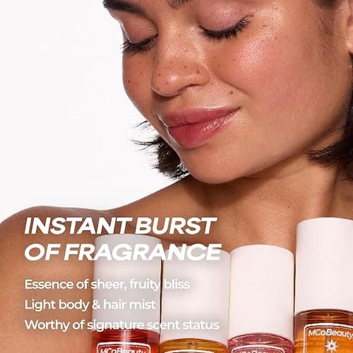 MCoBeauty - Mini Fragrance Mist Duo, No. 1 & No. 3, Limited Edition Travel-Size Body & Hair Perfume Sprays with Fruity, Floral & Tropical Notes, Holiday Collection, Cruelty Free Fragrance Gift Set thumbnail 2