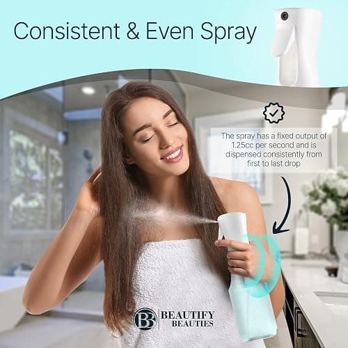 BeautifyBeauties Spray Bottle For Hair – Continuous Mister Spray Bottle for Hairstyling, Cleaning, Plants, Pets, Barbers, Salons, Essential Oil Scents (24 Ounce) thumbnail 2