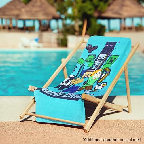 Minecraft Beach Towel Kids Teenagers Quick Dry Towel for Pool Beach Bath Swimming Trips Travel Essentials Vacation 55x27” thumbnail 2