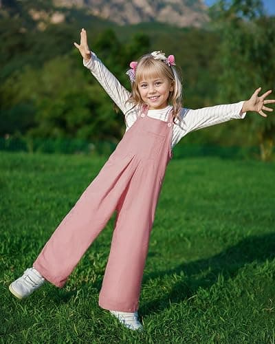 ZOEREA Toddler Girl Clothes 1-5T Baby Girl Outfits Fall Winter Stripe Floral Long Sleeve Top+Bib Overall Pants 2Pcs Clothing thumbnail 5