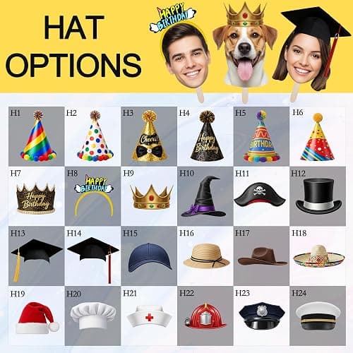 EZISHIPS Big Head Cutout on a Stick – Custom Face Cutouts for Party, Graduation, Birthday, or Wedding | Life Size Photo Prop, 6"–36", 1 Piece thumbnail 4