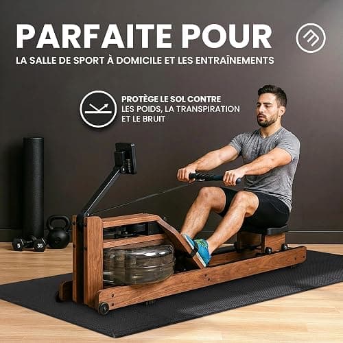 Tapis de Fitness Protection de Sol Salle de Sport - Dalles en Mousse sans BPA + Bordures | Matelas Puzzle Tatami EVA Caoutchouc pour Matériel Gym Banc de Musculation Course Garage Piscine Isolation thumbnail 6