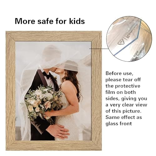 LUCKYLIFE Picture Frame Set 10-Pack, Gallery Wall Frame Collage with 8x10 5x7 4x6 Frames in Natural Woodgrain Finishes thumbnail 5