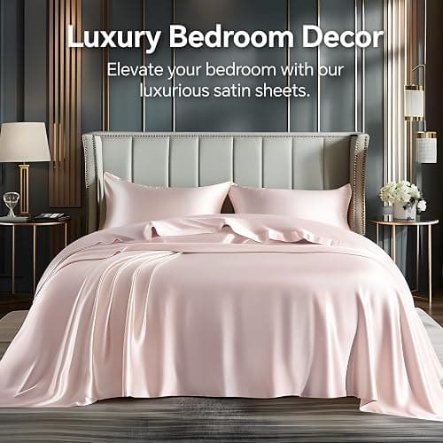 Satin Sheets Full Size Bed Set thumbnail 2