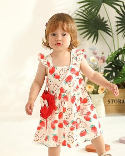 Mioglrie Baby Girl Clothes Newborn Dress Summer Toddler Girls' Clothing Casual Sundress with Cute Bag Infant Outfits thumbnail 2
