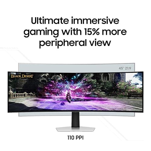 Samsung 49" Odyssey (G93SC) Series QD-OLED Curved Gaming Monitor | 240Hz, 0.03ms, DQHD, G-Sync Compatible, FreeSync Premium Pro, Adjustable Stand (LS49CG932SNXZA) thumbnail 5