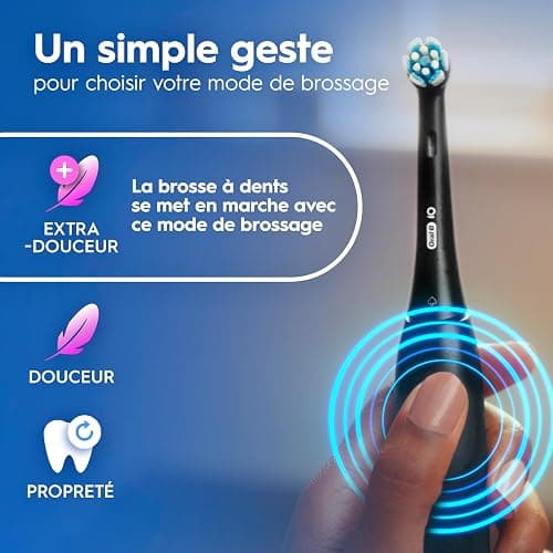 Oral-B Brosse A Dents Electrique iO 2 Noire, 3 Modes De Nettoyage, Brossage Souple Et Silencieux, Capteur De Pression, Brossette Oral B De Rechange, Chargeur, Etui De Voyage thumbnail 10