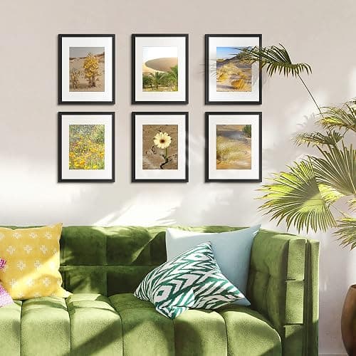 upsimples 11x14 Picture Frame, Display Pictures 8x10 with Mat or 11x14 Without Mat, Wall Hanging Photo Frame, Black, 1 Pack thumbnail 2