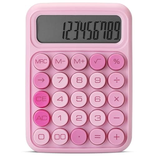 Mr. Pen- Mechanical Switch Calculator, 12 Digit Large LCD Display, Pink | With Big Buttons, Mechanical Switch Calculator for Home, School, Office thumbnail 8