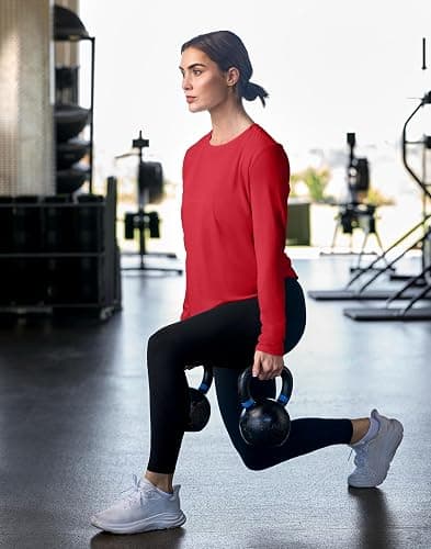 SANTINY Lightweight Long Sleeve Workout Tops for Women Breathable Tennis Active Sports Top Gym Yoga Athletic Running Shirts thumbnail 3