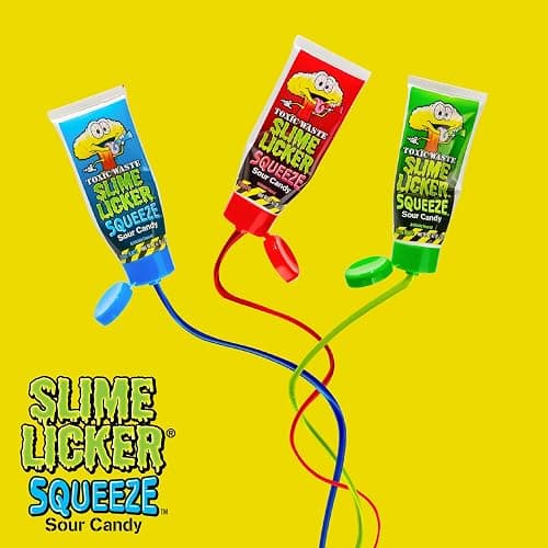 Toxic Waste Slime Licker Squeeze Candy, Apple Razz Cherry, 3 Pack Tubes | Squeezable sour gel, blue raspberry taste, fun novelty format, great for kids, adults, and gifting thumbnail 3