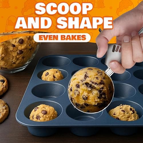 4 oz Ice Cream Scoop with Trigger Release #8 – Stainless Steel Versatile Tool for Baking, Cookies and Desserts Spoons, Dishwasher-Safe, Ergonomic Design, Great as Christmas Gifts for Dessert Lovers thumbnail 8