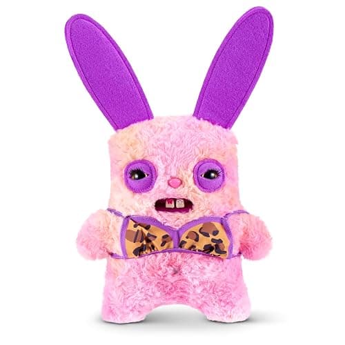 Fuggler Baddies Fuggs 9 Inch (Rabid Rabbit) by ZURU | Funny Ugly Monster with signature teeth; soft & huggable collectible plush; for fans & collectors; gift for tweens & teens - Image 1