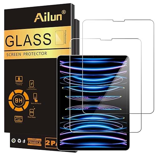 Ailun Screen Protector for iPad Air 4/5 Generation[10.9 Inch,2022 5th &2020 4th] iPad Pro 11 Inch Display[2022&2021&2020&2018 Release] Tempered Glass [Face ID & Apple Pencil & Case Compatible][2 Pack] - Image 1
