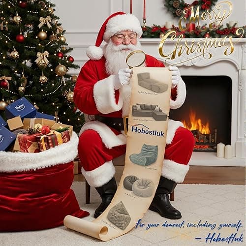 Hobestluk 3ft Bean Bag Chairs for Adults Large Beanbag Chair with Chevron Plush Fur Cover Big Bean Bag Chair for Living Room Bedroom Dorm Office - White (36” x 36” x 22”) thumbnail 6