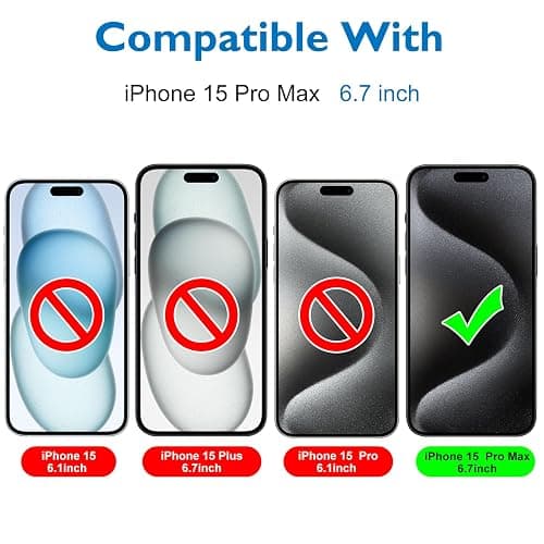 Mothca 2 Pack Matte Glass Screen Protector for iPhone 15 Pro Max[6.7 inch] + 2 Pack Camera Lens Protector, Anti-Glare & Anti-Fingerprint Case Friendly Tempered Glass Film, Bubble Free, Smooth as Silk thumbnail 2