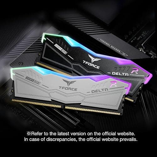 TEAMGROUP T-Force Delta RGB DDR5 Ram 32GB (2x16GB) 6000MHz PC5-48000 CL30 Intel XMP 3.0 & AMD Expo Compatible Desktop Memory Module Ram White FF4D532G6000HC30DC01 thumbnail 5