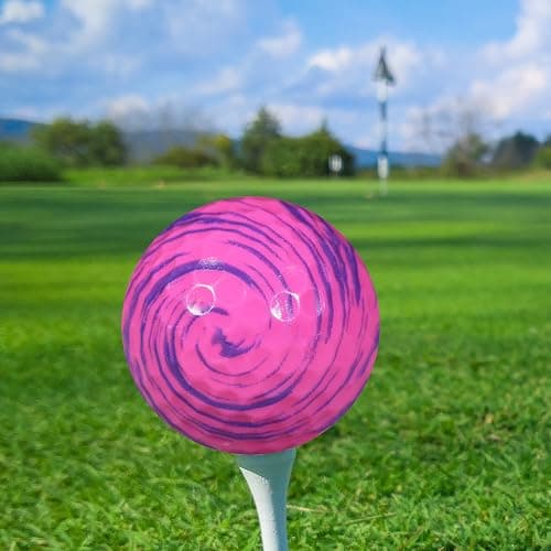 GBM Pink Swirl Novelty Golf Balls – Pink Marble Design Golf Balls for Tournaments, League Play, Practice and Unique Gifts for Golfers, 12-Pack thumbnail 3