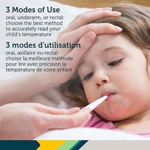 Safety 1st 3-in-1 Nursery Thermometer – Oral, Rectal, and Underarm Thermometer for Babies, Kids, and Adults with Flexible Tip, Over-Insertion Gauge, Fast & Accurate Readings, Celsius/Fahrenheit thumbnail 5