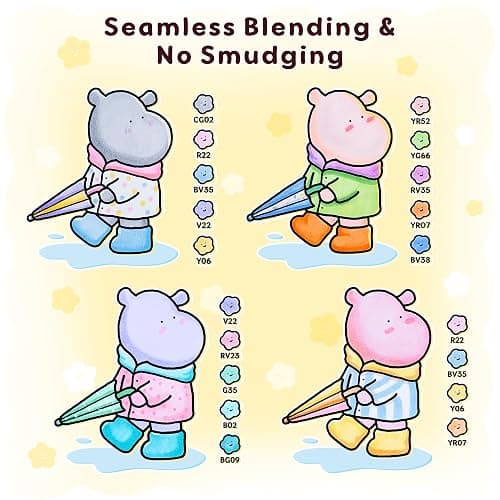 Ohuhu × Coco Wyo Coloring Set 48 Alcohol Markers& Coloring Book Brush& Fine | Co-branded Coloring Kit, 48-color Dual Tips Honolulu B, for Adults Beginners Artists Cozy Coloring, Great Gift Idea thumbnail 6