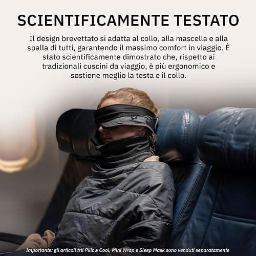 trtl Travel Pillow Nero | Cuscino da viaggio salvaspazio | Per viaggiare comodamente in aereo, auto e autobus | Sistema di supporto unico | Lavabile in lavatrice thumbnail 6