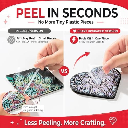 8 PC Diamond Art Painting Bookmark for Adult Craft Gem Bedazzle Kit Women | Bead Art Leather Book Mark Christmas Pearl Craft Bedazzling Making Kit Rhinestone DIY Paint by Dots Book Lover Gift Heart thumbnail 3