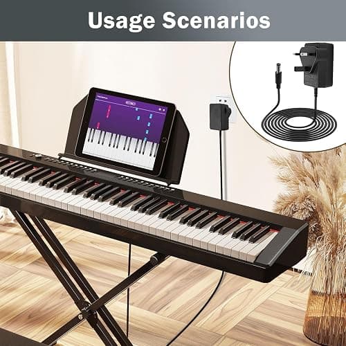 12V Power Adapter for Yamaha Keyboard, piano keyboard charger for yamaha DC/AC 12V 2A Power Supply Charger for PSR DGX YPG YPT DD, EZ, P Series Electronic Piano, 1.5m Cable thumbnail 5
