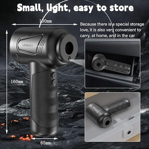 Compressed air Duster, Electric air Duster，Keyboard Cleaner for Office - no Canned air Duster - Reusable - Good Replacement for Compressed Air Can - Cordless Air Duster 7500mAh (‎GG09) - ‎GG09 thumbnail 6