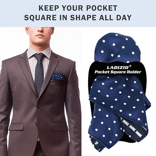 LADIZIO Pocket Square Holder, Pocket Squares for Men, Accessories for Men’s Square Scarf, Suits, 1/2/3/5/8 Pack Assorted thumbnail 5