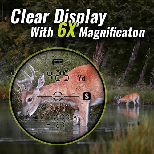 TIDEWE Hunting Rangefinder with Rechargeable Battery, 700/1000Y Camo Laser Range Finder 6X Magnification, Distance/Angle/Speed/Scan Multi Functional Water-Resistant Rangefinder with Case thumbnail 4